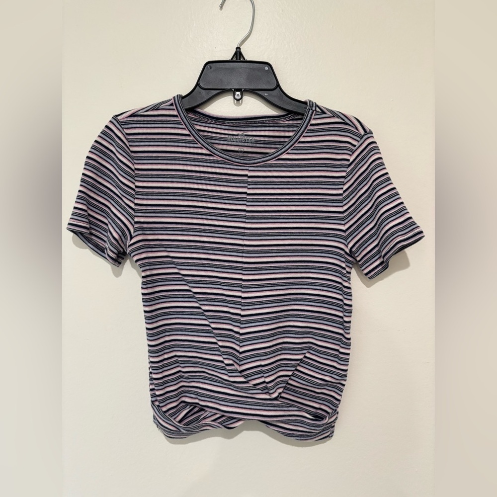 Hollister Striped Short Sleeve Women's Top size Medium